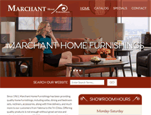 Tablet Screenshot of marchanthomefurnishings.com